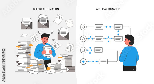 Visualizing the Impact of Automation on Workflow Management and Business Processes