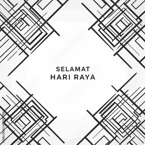 Eid Mubarak Greeting Card Design Template.