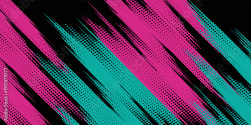 Car sticker wrap banner abstract sporty lines pink blue greenish grunge color combination brush storm thunder modern pattern racing motorsport.