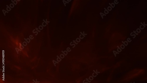 dramatic swirling crimson smoke billows mysteriously through deep black void with fiery glowing highlights