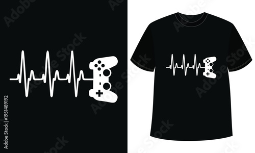Funny Music Heartbeat T Shirt Design Guitar Lover