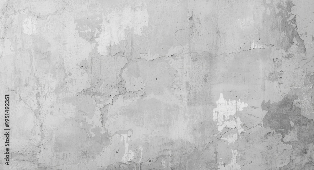 Fototapeta premium Soft daylight on stained concrete wall background with ample copy space