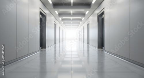 Wallpaper Mural Blurred perspective of an empty spacious building hallway background for success theme Torontodigital.ca