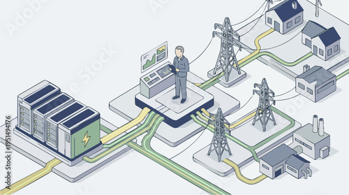 Smart Energy Monitoring and Management System with Power Grid Infrastructure and Digital Control Technology