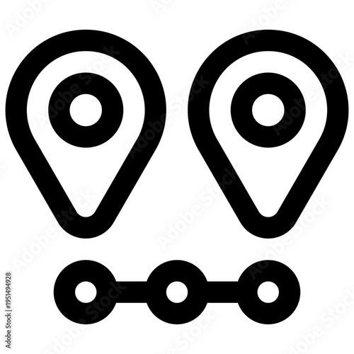 Itinerary. Editable stroke vector icon.