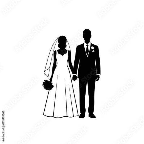 Bride and groom wedding couple.