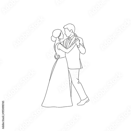 Couple dancing together in love.
