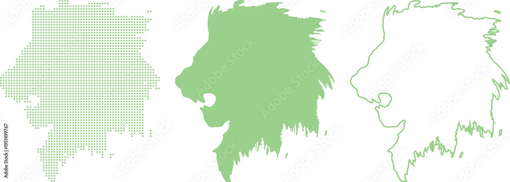 Obraz premium Abstract Shape Variations on White Background vector