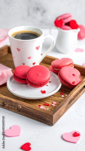Heart-shaped treats with coffee