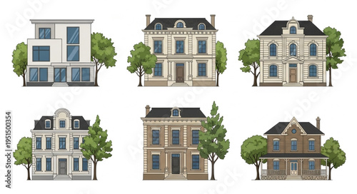 set of houses