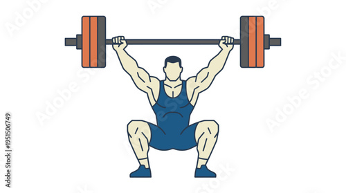 A muscular man lifting a heavy barbell in a gym