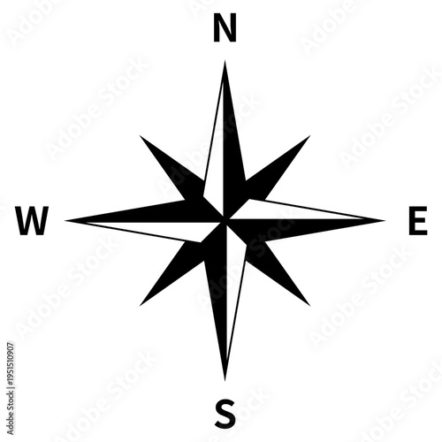 コンパス 方位マーク 黒