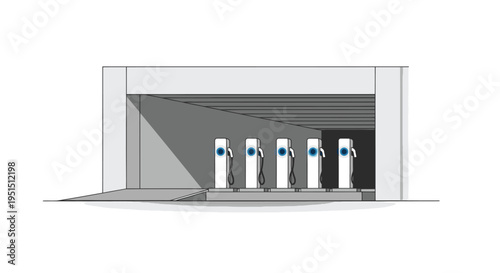 Electric Vehicle Charging Station Illustration 1.