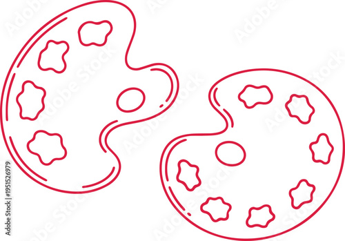 Creative paintbrushes with unique star-shaped bristle patterns on a white background