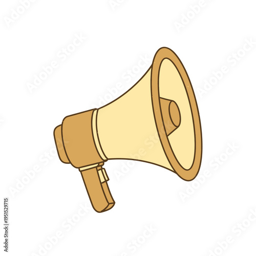 Cartoon Megaphone Illustration - Loudspeaker Graphic Design for Announcements and Public Speaking Visuals Stock Image