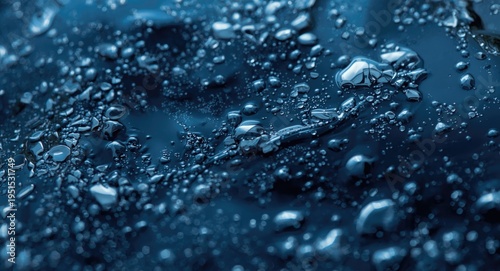 Extreme close up of moisture on mobile screen for waterproof evaluation