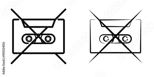 Cassette icon design template