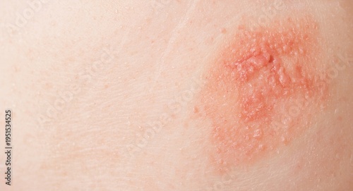 Red irritated patches on childâ€™s skin due to atopic eczema inflammation