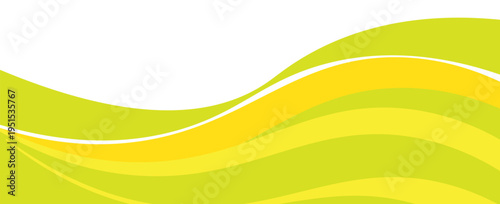 Abstract yellow banner background. Graphic design banner pattern background template with dynamic curve shapes. vector illustration