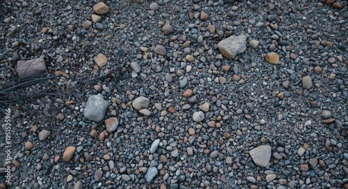 rock and gravel dominated landscape in single color palette