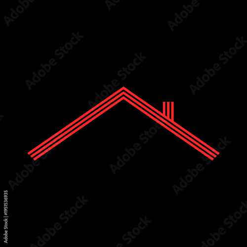 House Home Roof icon isolated on black background