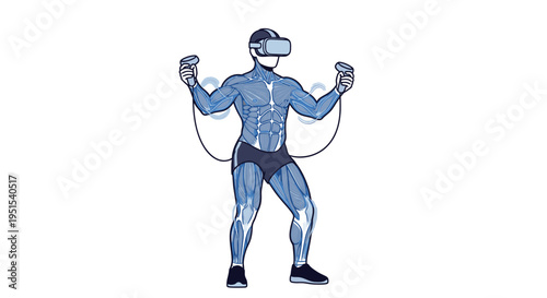 Immersive Virtual Reality Fitness Workout with Anatomical Muscle Display, Merging Technology and Human Physiology for Health