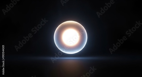 Glowing orb light on dark background