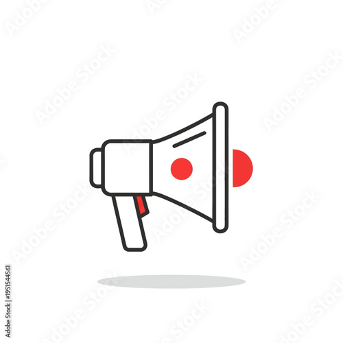 Megaphone Icon Illustration Vector Graphic Design Announcement Loudspeaker Public Address System Communication Marketing Promotion Visual Element