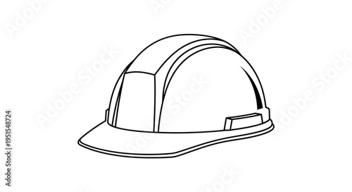 Safety helmet illustration - a detailed drawing of a construction hard hat.