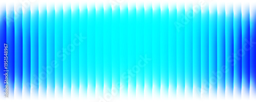 Abstract vertical blue light bar pattern background with glowing cyan center, creating a vibrant digital sound wave or equalizer effect, isolated on