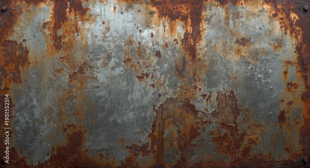 Fototapeta premium oxidized titanium metal texture backdrop showing subtle wear and copy space