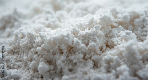 Industrial raw material macro image of white powdered gypsum and diatomite emphasizing texture
