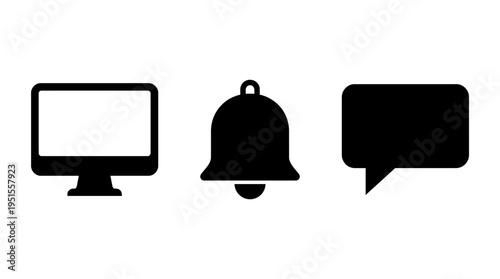 User interaction icons for communication and alerts
