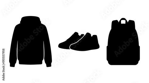 Streetwear Fashion Icons Hoodie, Sneakers, Backpack