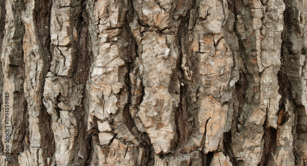 Fototapeta premium Natural aged tree bark texture featuring coarse grain and organic pattern background