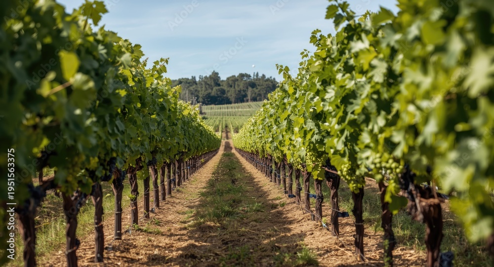 Obraz premium Modern vineyard care practices for premium grape yields