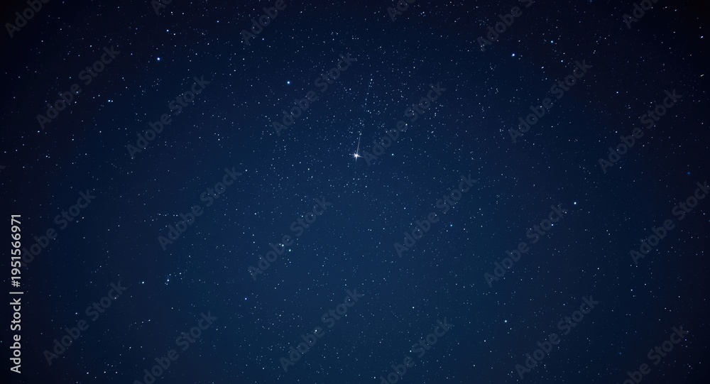Obraz premium A single shooting star blazing through a brilliantly lit starry sky
