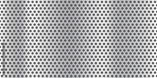 Vector conceptual gray abstract metal stainless steel aluminum perforated pattern texture mesh background as metaphor to industrial, abstract, technology, grid, silver, grate, spot, grille surface