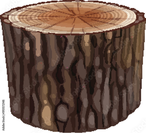 Detailed tree ring pattern for environmental and woodworking design concepts vector