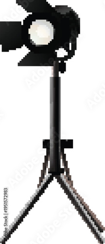 Industrial theater stage lamp for photography and film production vector