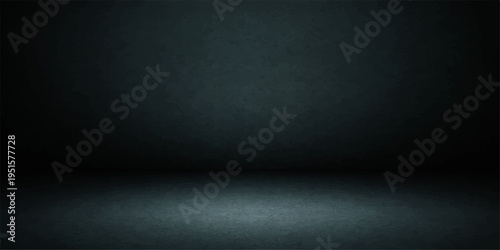 A blank dark blue grunge background with a textured vintage wall pattern and a rough old chalkboard surface design