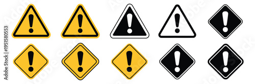 Danger and Warning Sign Icons – Safety Alert Symbols