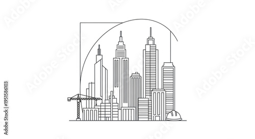 Vector illustration of city hall building