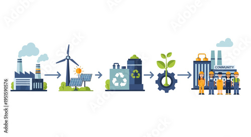 Sustainable Transformation: From Polluting Industry to Green Energy, Recycling, and Thriving Community