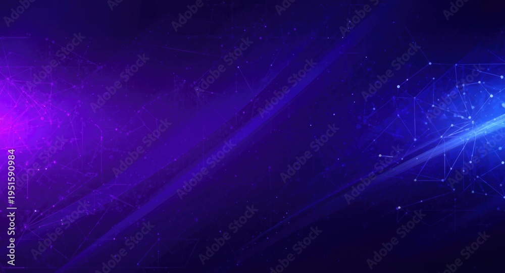 Fototapeta premium Purple and blue digital abstract geometric backdrop for science fiction and fashionable marketing