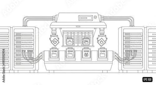 Detailed schematic diagram of complex electrical control panel system.
