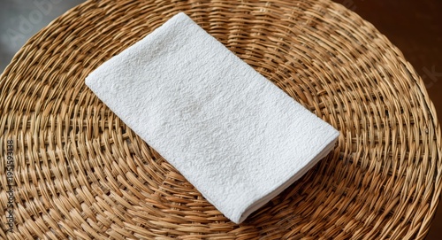 Folded blank tea towel styl...