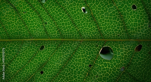 Intense green leaf with eye...