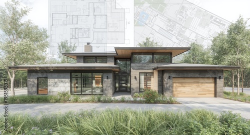 Modern house with detailed ...