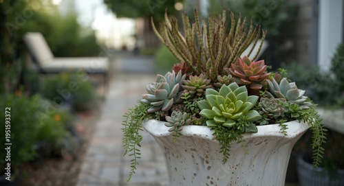 Serene outdoor patio showca...